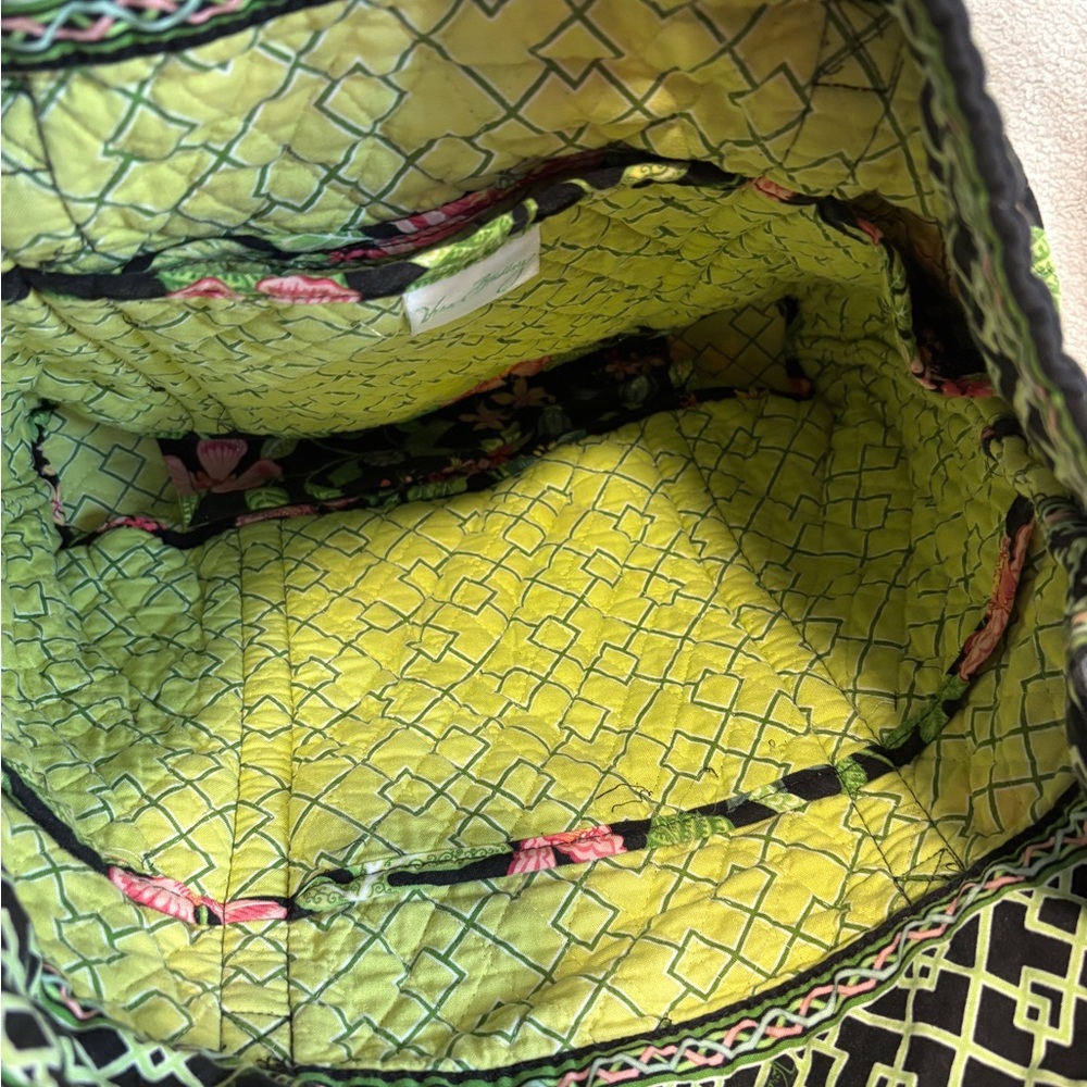 Vera Bradley Black and Pink Floral Tote - Picture 5 of 6